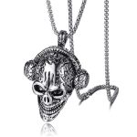 color: Skull Earphone + Stainless Steel Chain