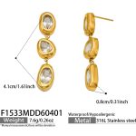 color: F1533-Gold Earrings