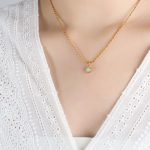 color: P1432-Gold Necklace -40+5cm
