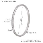 color: Z263-Steel Color Zircon Bangle
