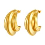 color: Three-petal Earrings Gold MS-576