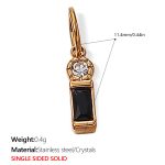 color: PJ282BKG Black Stone Gold Pendant