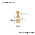 color: K016-Gold Little Girl Zircon Pendant