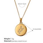 color: XL444WEG10 Scorpio Gold Necklace