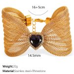 color: SL64 Deep Purple Zircon Gold Bracelet