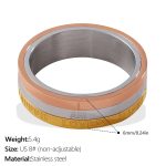 color: JZ146RSG#8 Three-color Ring