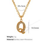 color: XL175 Gold Q Necklace