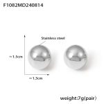 color: F1082-Steel Color Earrings