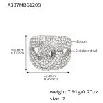 color: A387-Steel Color Zircon Ring