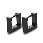 color: Flat Square Ear Cuff Black 1 PC