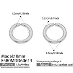 color: F580-Steel Color Earrings -Inner Diameter 10mm