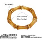 color: Z270-Gold Coffee Resin Bangle