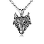 color: Wolf + Stainless Steel Chain