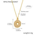 color: RP017-O Letter Gold Necklace 40+5cm
