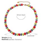 color: XL474CRG Colorful Ceramic Necklace