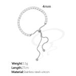 color: SL17 Adjustable Silver Bracelet