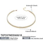 color: TXP597-Shell Pearl Gold Necklace -37+6cm
