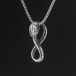 Hip Hop Eagle Six-Pointed Star Stainless Steel Pearl Chain Necklace Vintage Pendant Ornaments