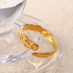 Design Personality Advanced Ring Light Luxury Irregular Opening Ring Ornament