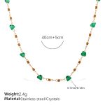 color: XL851GNG Green Crystal Necklace