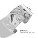 color: SZ19 Steel Color Adjustable Open Bangle