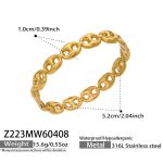 color: Z223-Gold Bangle -52mm