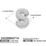 color: D450-Letter S Steel Color Pendant