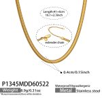 color: P1345-Gold Necklace -41+6cm