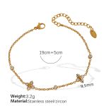color: SL99 White Zircon Gold Bracelet