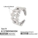 color: A137-Steel Color Ring / size: US 7