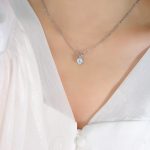color: P306-Steel Color Necklace -40+5cm