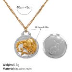 color: XL769SG10 Two-tone Gold Color Necklace