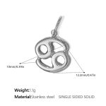 color: PJ431S6 Cancer Steel Color Solid Pendant