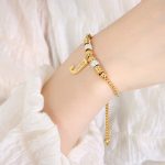 color: E414-Gold Bracelet -J