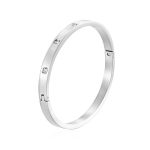 color: Size 43 Steel Color Bangle (6mm)