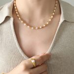 color: P1298-Gold Necklace 40+5cm