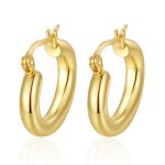 color: 1 Round Gold Earrings
