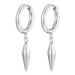 color: 2.5*12 Welded Ring Bullet Head Steel Color Ear Cuff