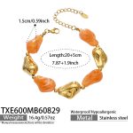 color: TXE600-Champagne Color Resin Gold Bracelet -20+5cm