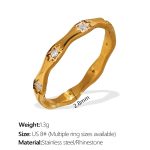 color: JZ120G8 US Size 8# Gold Ring