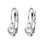 color: Small Heart French Clasp Earrings 14 Steel Color