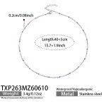 color: TXP263-Steel Color Necklace 40+5cm