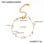 color: TXE126-Gold Bracelet (White Turquoise Size and Color May Vary Slightly ?? Order with Caution)