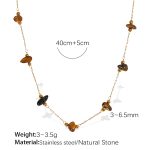 color: XL374BNG Tiger Eye Gold Necklace