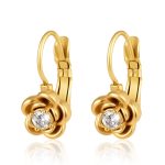 color: Rose French Clasp Earrings 7 Gold