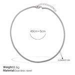 color: XL807S Silver Necklace