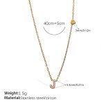 color: XL543WEGJ Letter Necklace