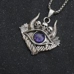 color: Purple + Stainless Steel Chain