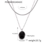color: TXP020-Steel Color Necklace