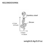 color: K023-Steel Color Serpentine Zircon Pendant